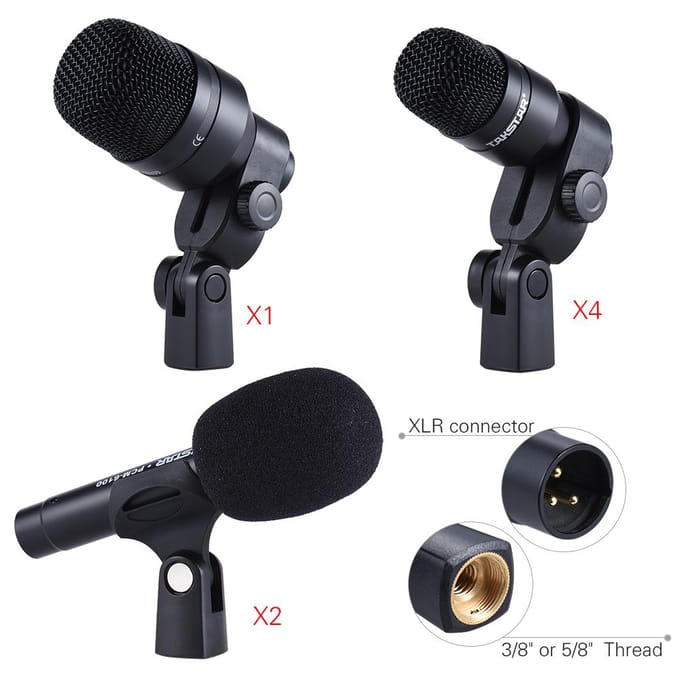TAKSTAR DMS-D7 Professionele Muziekinstrumenten Drumstel Bedrade Microfoon Microfoon Kit met Standaard gray