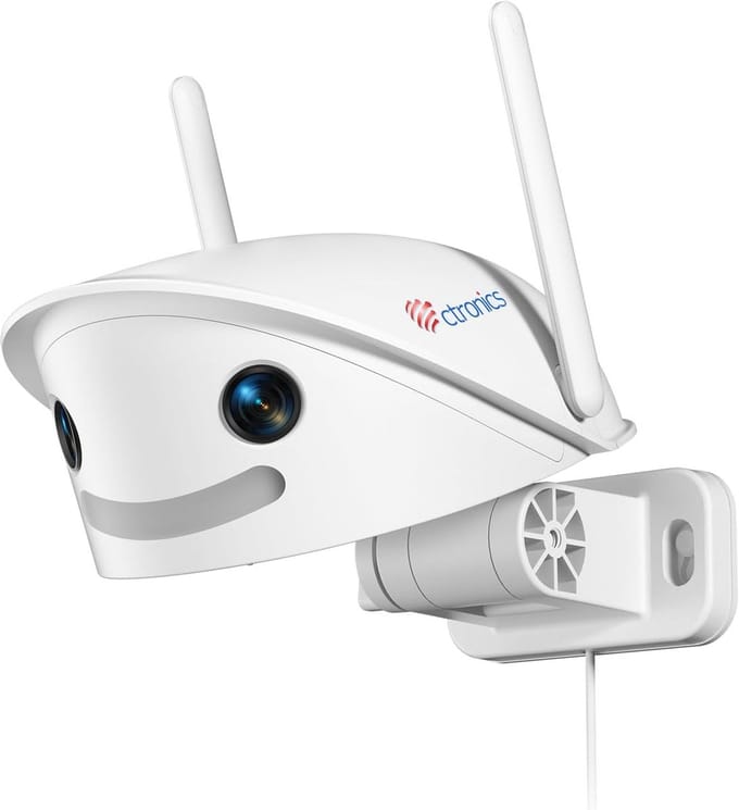 Buitenbewakingscamera 2,5K Dual Lens 180 Graden Ultragroothoek WiFi