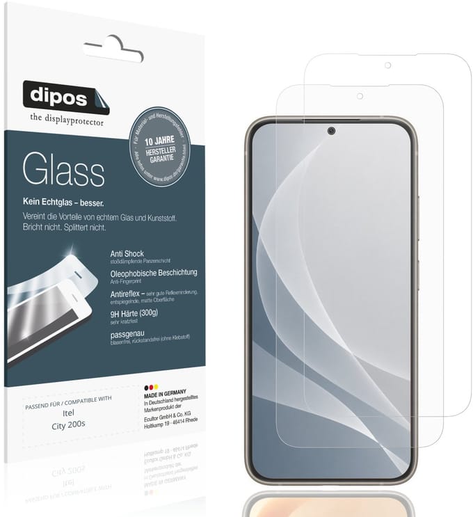 dipos – 2x Matte Pantserfolie geschikt voor Itel City 200s | 9H Screenprotector