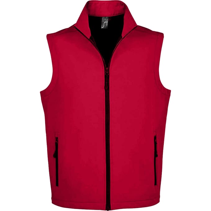 SOLS Unisex Race Softshell Gilet voor volwassenen (Peperrood)