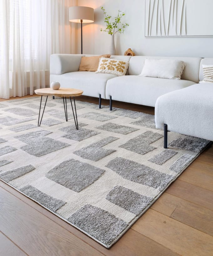 Scandinavisch vloerkleed - Contour Stone grijs 80x150