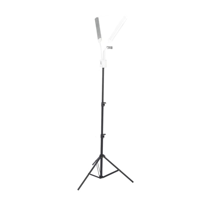 LED Videolamp 40W Dimbaar 3200K tot 5600K Opvouwbare Dubbele Armen LED Invullicht met Telefoonhouder US PLUG white