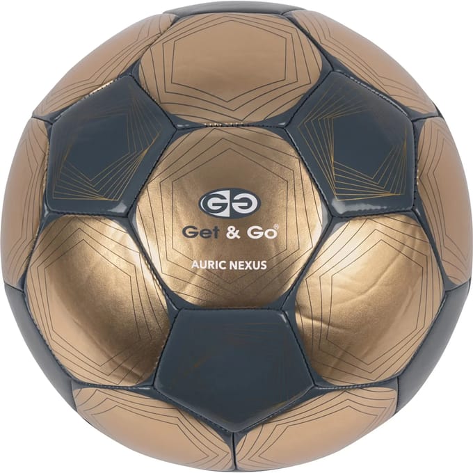 Get & Go Voetbal Gold Line - Goud/Grijs - Maat 5 - Diameter ca. 22 cm