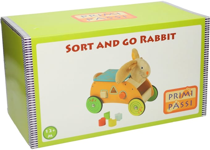 Primi Passi - Wooden Shape and Walker Rabbit