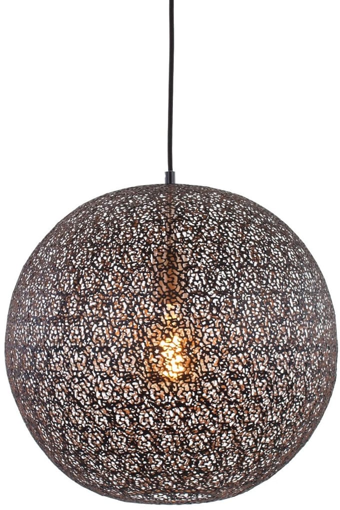 Hanglamp | 40 cm | Oronero lampen | E27 | zwart goud | metaal | modern sfeervol