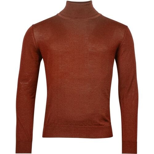 Baileys Trui Rollneck Merino Single Knit Deep Orange / male