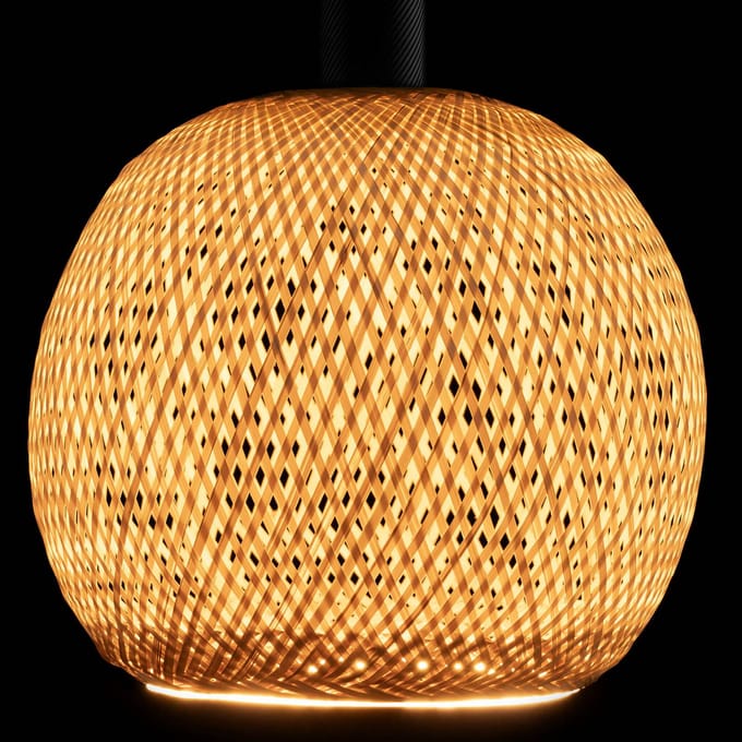 SEGULA LED Floating Bamboo naturel G300 E27 5W 2.200 K dimbaar
