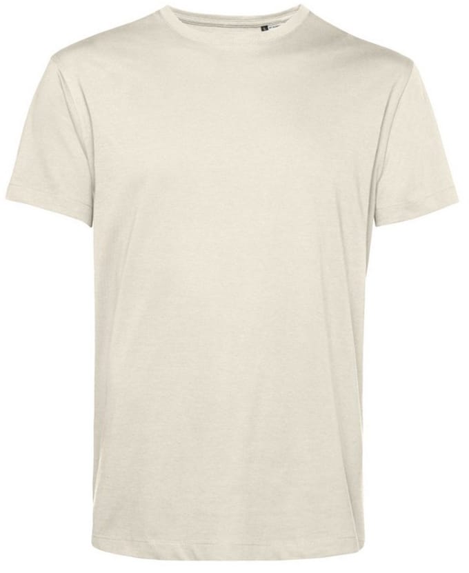B&C Heren Organisch E150 T-Shirt (Gebroken wit)