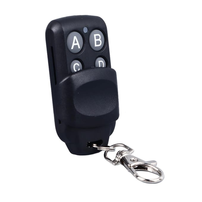 Garagedeur afstandsbediening 12V 27A 433MHz 50m transmissiebereik draagbare poort afstandsbediening sleutelhanger black