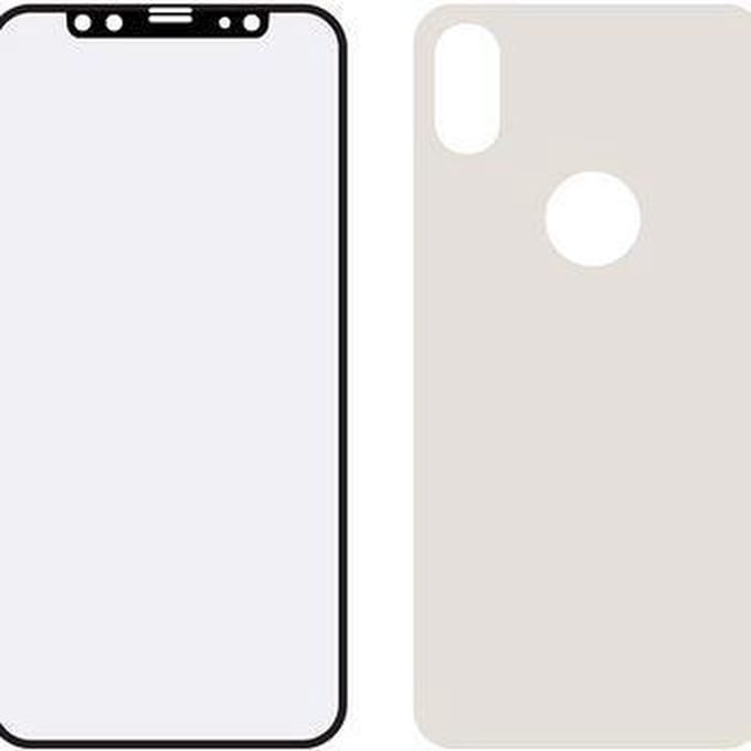 Mobilize Edge To Edge Gehard Glas Ultra-Clear Screen + Back Protector voor Apple iPhone XS - Zwart