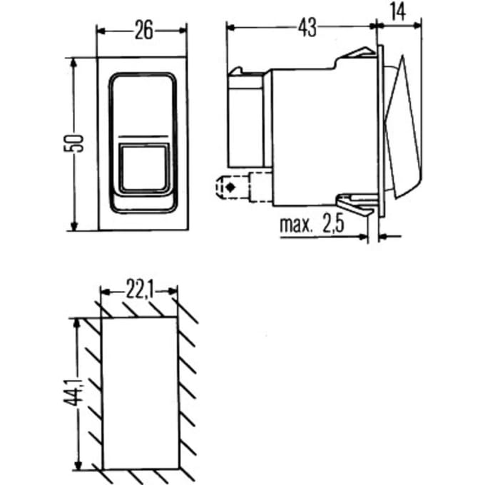 Schakelaar HELLA 6FH 007 832-151