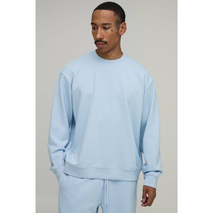 Oversized Premium 480gsm Sweatshirt | Light Blue | Size Medium