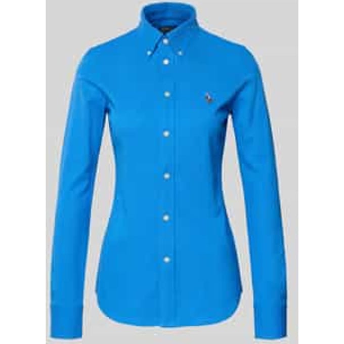 Overhemdblouse met labelstitching