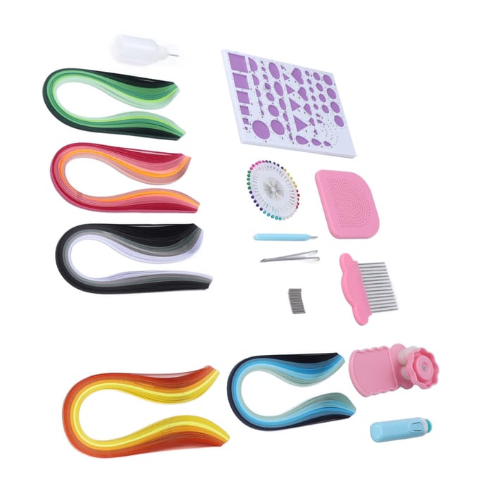 Outils de quilling haute dureté, kit de production DIY parfait pour débutants pink