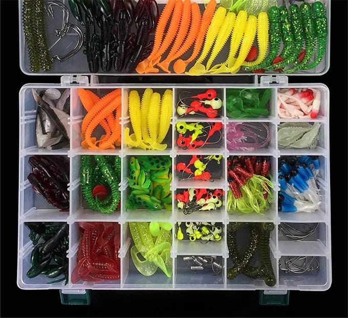 Viskunstaas kit - 301 stuks kunstaas set - aas met haak accessoires - visgerei