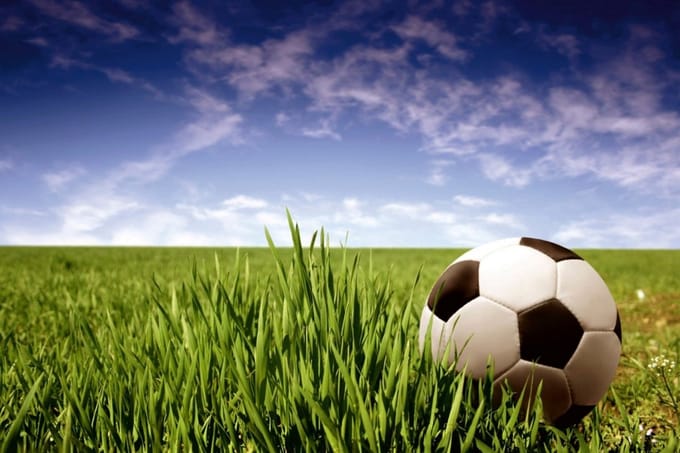 Fotobehang - Soccer Ball 375x250cm - Vliesbehang