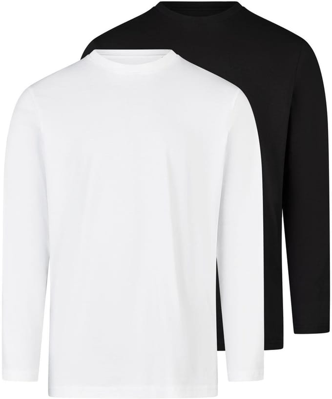 RAGMAN Heren longsleeve 2 pack Basic