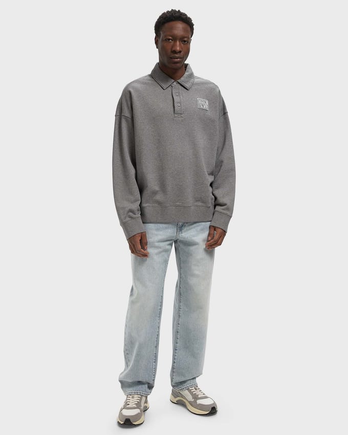 STAMP OVERSIZE POLO SWEASHIRT