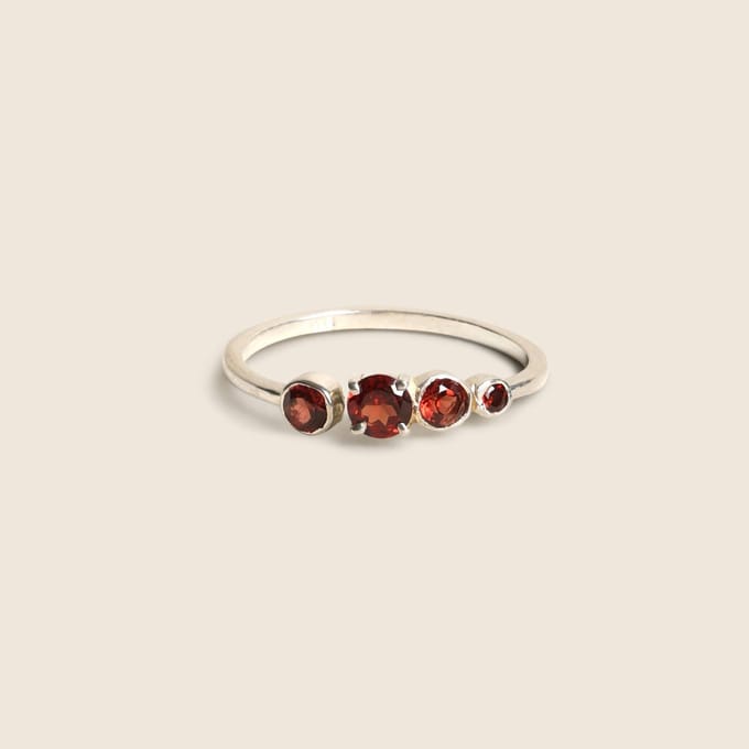 diluna.nl - ring Granaat - 925 sterling zilveren edelsteen ring