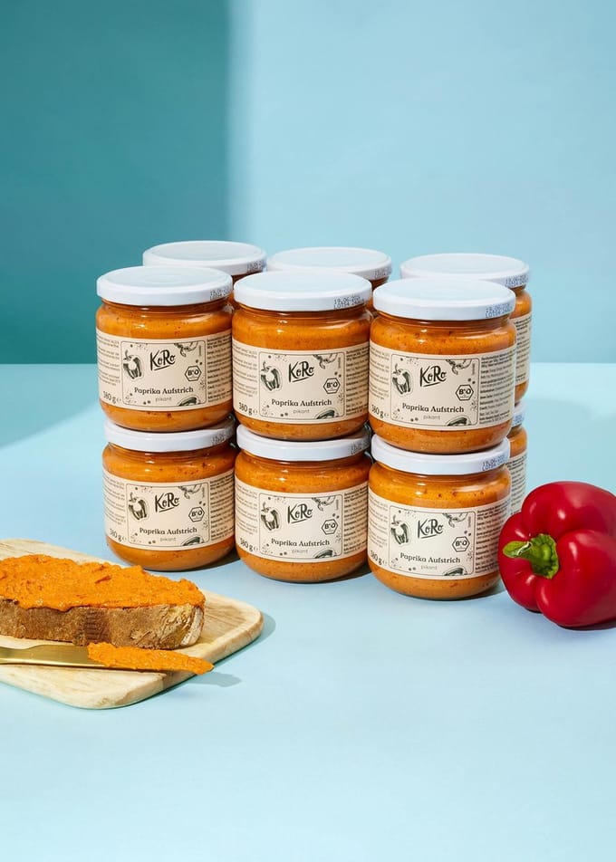 KoRo | Bio pittige paprikaspread 12 x 380 g