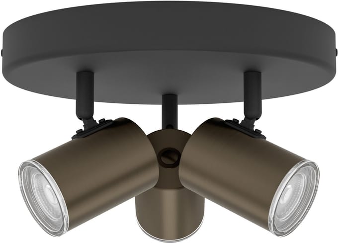 EGLO Consuma 1 Opbouwspot - GU10 - Ø 25 cm - Brons;Zwart