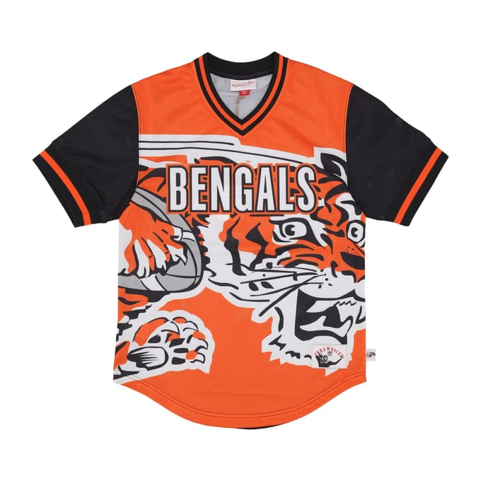 NFL Jumbotron 3.0 Mesh-jersey met V-hals, Cinben Multi/wit, heren