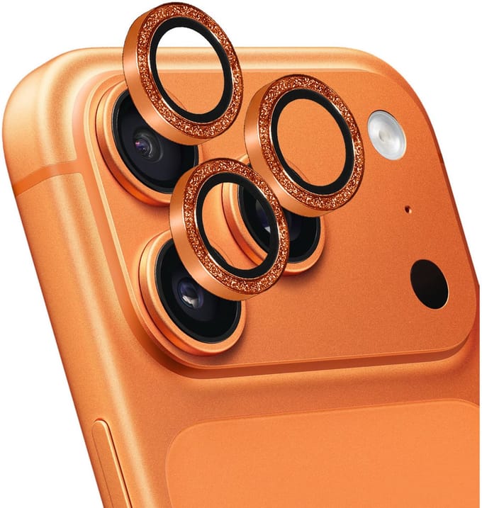 Mobiparts Camera Lens Protector Apple iPhone 17 Pro/17 Pro Max - Oranje - Goud