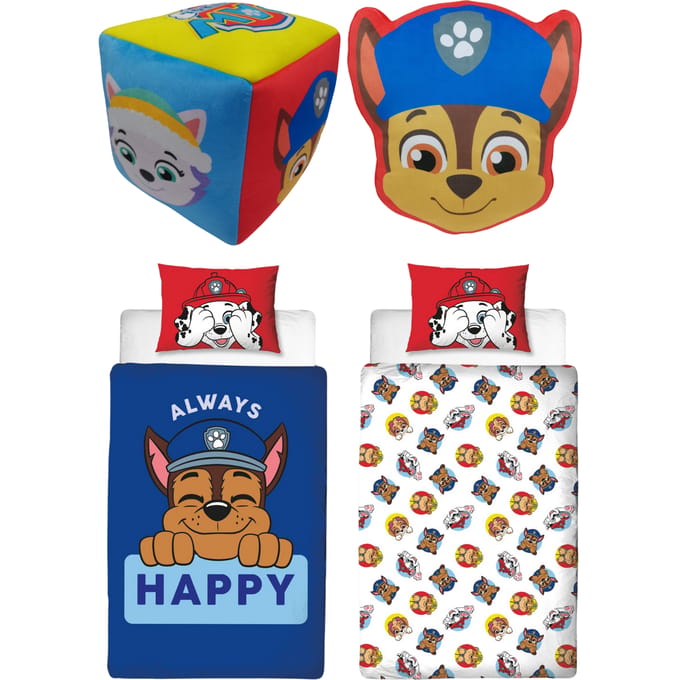 Paw Patrol slaapkamerset; dekbedovertreken kussens