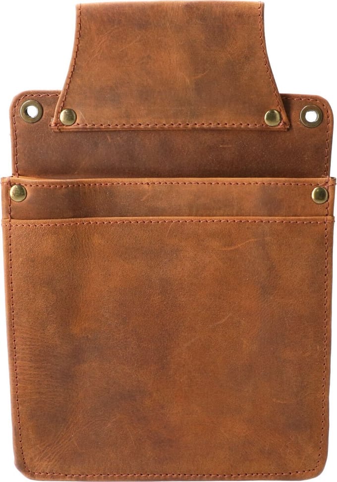 Lederen Kelnerbeurs holster | Bruin | Horeca schort Holster voor Portemonnee | Bruin | Cahore Lederwaren Danielle