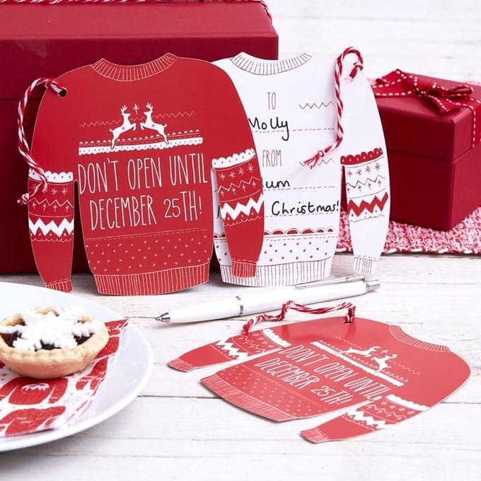 Ginger Ray - Ginger Ray - Cosy Christmas – Cadeaukaartjes Rood Witte Kersttrui