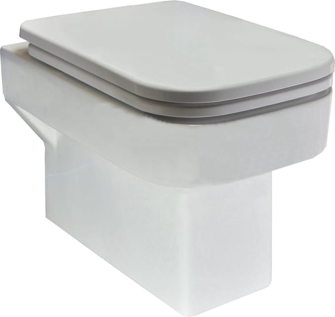 Wiesbaden Carre Wandcloset 52 cm. met Soft-Close Zitting - Wit