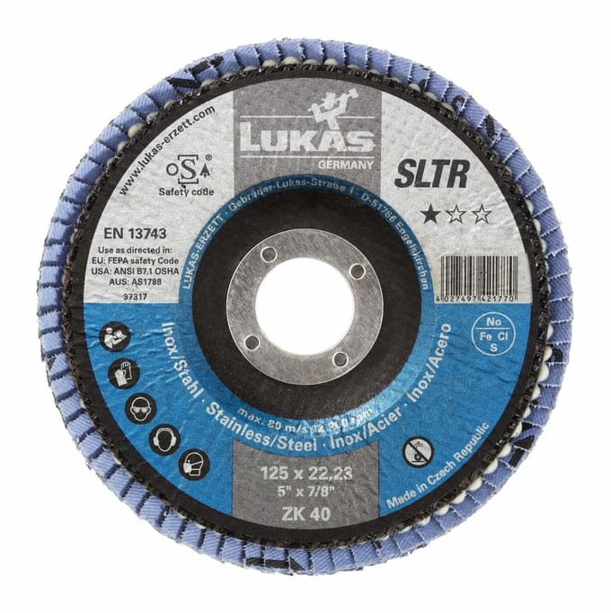 LUKAS-ERZETT A27181250801535 Lamellenschuurschijf Diameter 125 mm Korrelgrootte (num): 80 10 stuk(s)