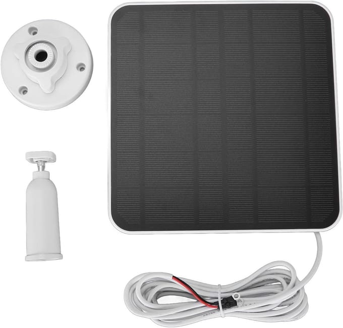 Zonnepaneel Camera - Solar Charger - Continu Stroom - IP66 Waterdicht - 3.8M Kabel - Zwart