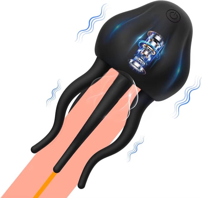 Kwal Eikel Masturbator - Uniek Design - 5 Stimulerende Tentakels - Penis Vibrator