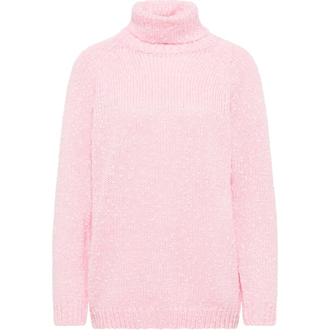Mymo Gebreide trui Dames roze gebroken wit