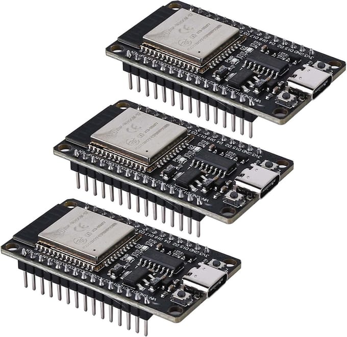 3-delige ontwikkelingsset voor ESP32 met NodeMCU module, 2.4GHz dual-mode WiFi en Bluetooth microcontroller, CH340C chip en veelzijdige toepassingen