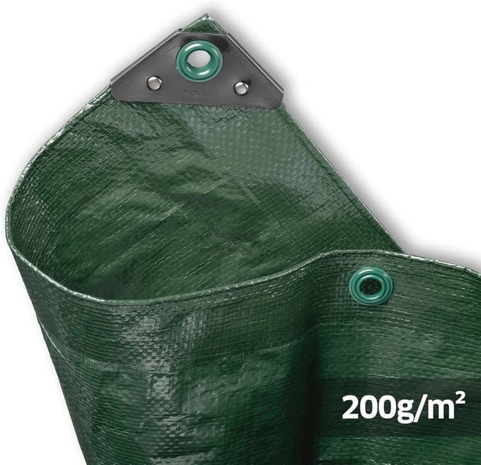 Afdekzeil 200 g/m² - 4,00 x 7,00 m - Groen