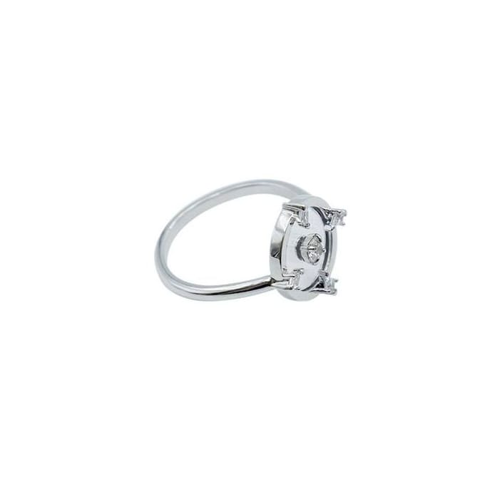Bague Tendance Élégante Mode Swarovski Bagues Femme Argent 5515021 Silver,58 white