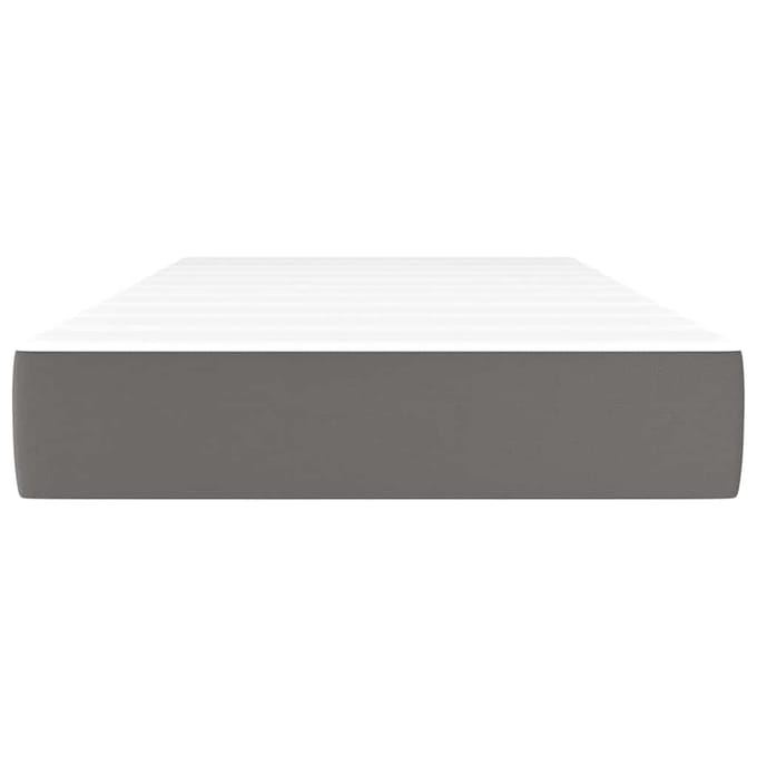 vidaXL - Pocketveringmatras - medium - 120x190x20 - cm - kunstleer - grijs