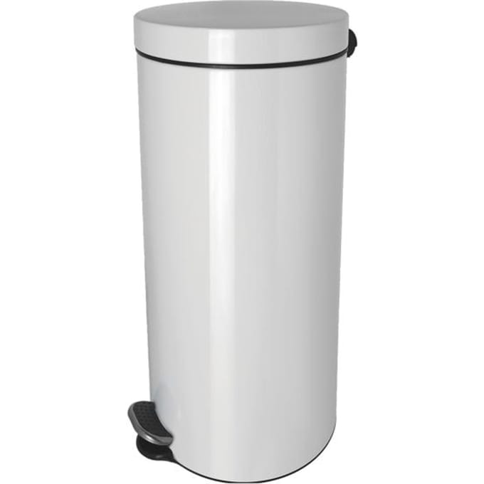 Helit pedaalemmer met zilverionen coating 'the knight', 30 liter, wit