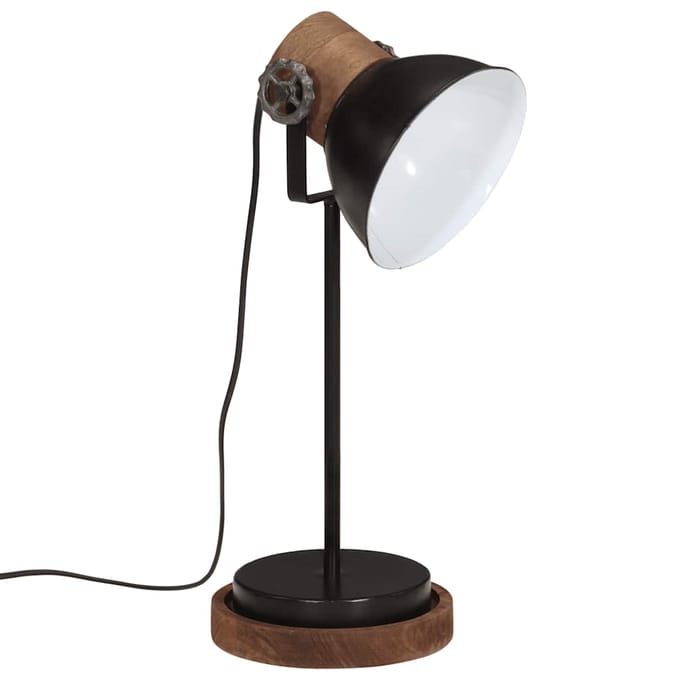 vidaXL Bureaulamp 25 W E27 17x17x50 cm zwart