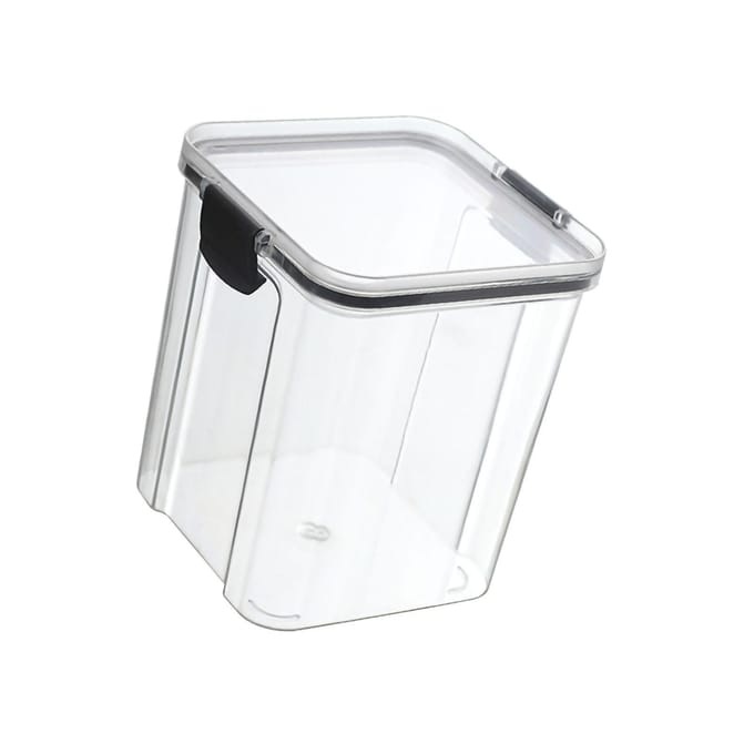 Graanbewaardoos Transparant Luchtdicht PET Siliconen Voedselbewaarcontainers voor Keuken Snacks Thee 950ml white