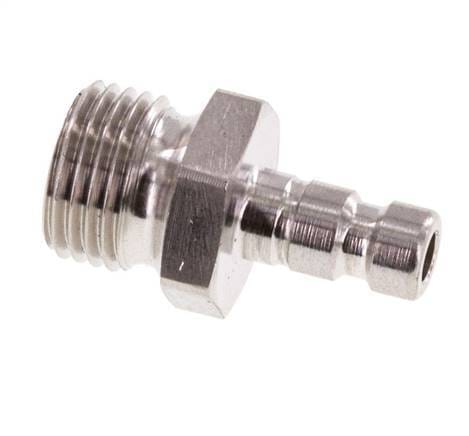 RVS 306L DN 2.7 (Micro) Luchtkoppeling Insteeknippel G 1/8 inch Buitendraad - CLP2-M-SSL-P-018