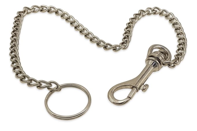Broekketting voor sleutelbos of keypas broekriem 48 cm