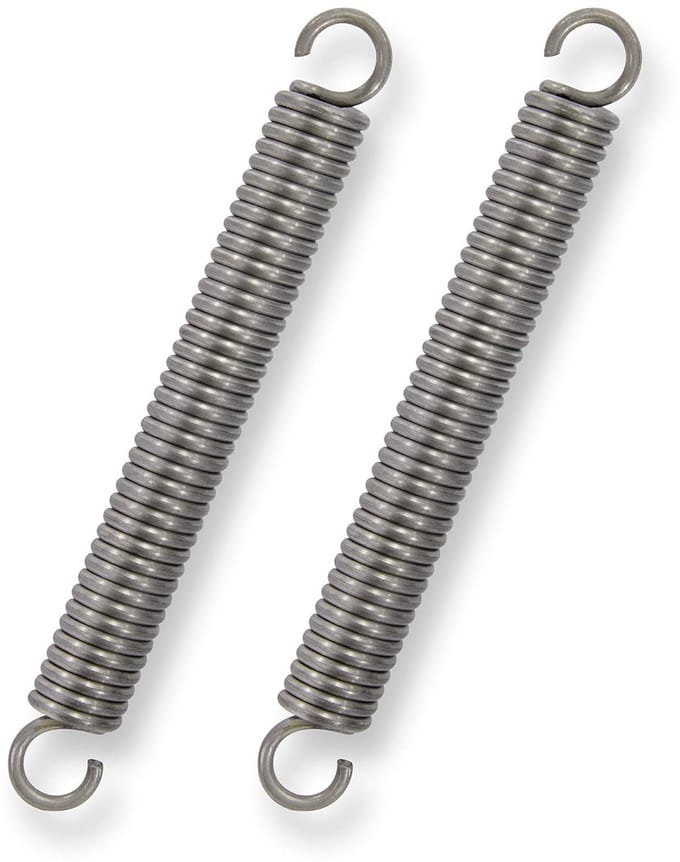 Set van 2 RVS Trekveren met Haken, Diverse Lengtes, Sterke Spanners