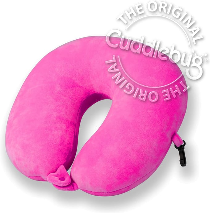 Cuddlebug Kussen - Reiskussen (reizen) - Roze - U vorm - R pet - Memory Foam - Stevig