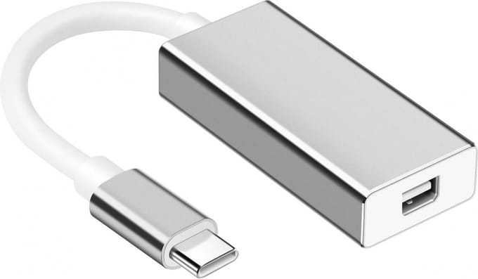 USB C naar Mini DisplayPort adapter - 4K@60Hz - 0.1 meter - Zilver - Allteq