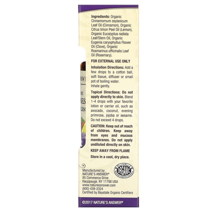 Nature'S Answer, Pure Organic 100% Essential Oil Blend, Throne, 15 Ml (0.5 Fl Oz)
