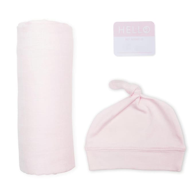 Lulujo Hello World - Swaddle & Mutsje - Pink