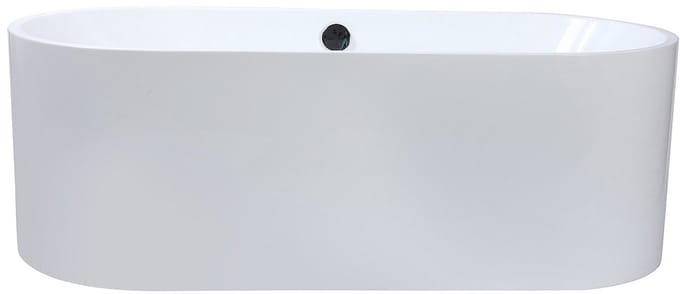 Vente-unique Vrijstaande designbadkuip - 170 x 75 x 58 cm - Wit - 221 L - KATOUCHA